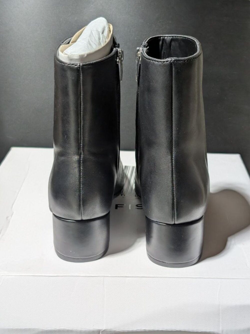 Marc Fisher Gismo Leather Ankle Booties Black US Size 8.5 - Picture 5 of 12